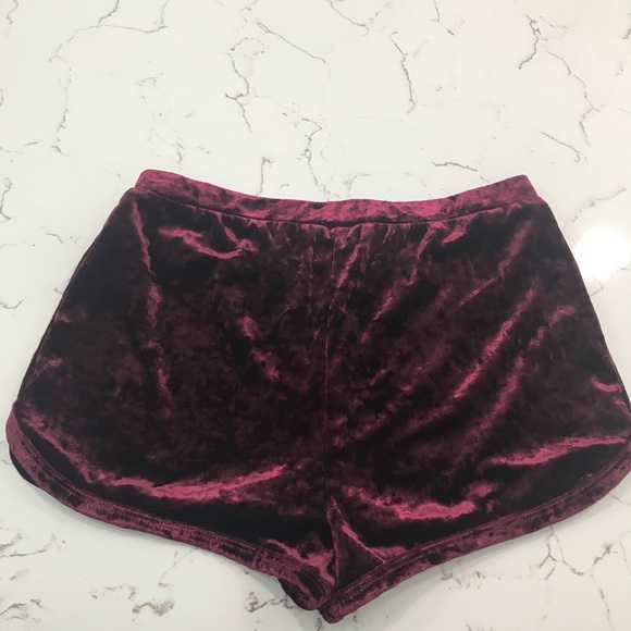Red Velvet Shorts - Picture 2 of 2